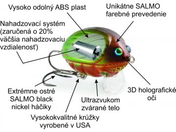 SALMO vobler Lil´Bug BG2 - 3cm