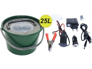 Vzduchovací motorek AA/USB/230V + Řízkovnice 25L