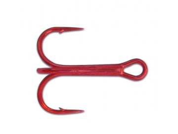 TR58NP-RB-8, trojháčik, 6ks, Mustad červený (Variant veľ. 6, barva blonde red)
