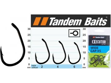 Háček Executor Carp Wide Gap XS Tandem Baits 10ks