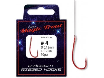 Maggot Rigged Hooks, červený háčik - nadväzec