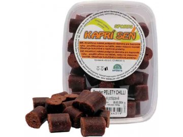 SPORTS Kapří sen pelety potápavé 12mm/100g Chilli+koření