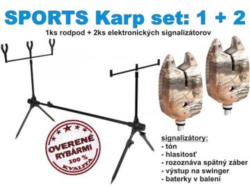 SPORTS KARP set, 1 + 2, stojan + 2 x signalizátor