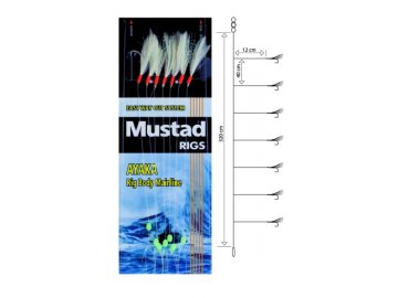 T82-6, Feather Rig Mustad, montáž 7 háčikov Mustad