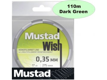 Rybářská šňůra Mustad Wish Braid 110m tmavozelená