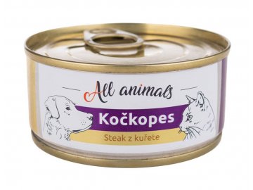 ALL ANIMALS konzerva KOČKOPES steak z kuřete 100 g