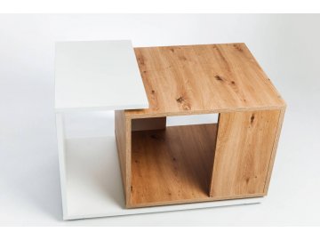 Stolek pod terárium nebo akvárium DUO hnědo-bílý