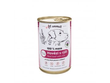 All Animals DOG hovězí mleté s rýží 400g