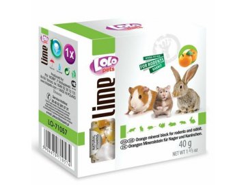 LOLO Pets pomerančový minerální kámen pro hlodavce 40g