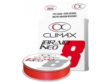 Přívlačová šňůra Climax iBraid NEO fluo -red 135m