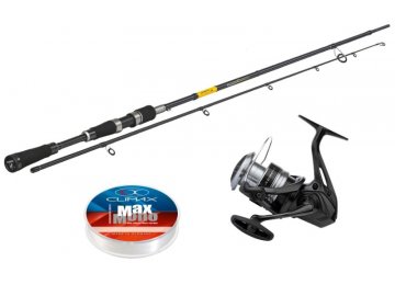 Set:Sportex Black Pearl GT-3 2,4m/80g+Shimano AEROBBC3+Climax silon