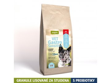 10kg yoggies vet gastro sensitive s krutim masem minigranule lisovane za studena s probiotiky