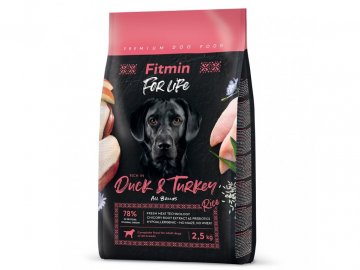 127084 2 new fitmin dog for life duck turkey 2 5 kg h l