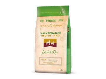 fitmin dog medium maxi lamb rice 12 kg h L