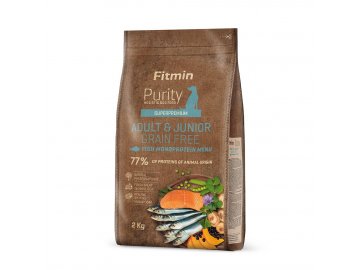 fitmin dog purity gf adult junior fish menu 2 kg h L