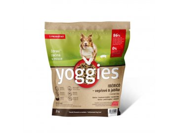 2kg yoggies iberico veprove maso s jablky granule lisovane za studena s probiotiky