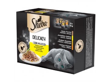 Sheba Delicacy kapsičky drůbeží výběr v želé 12 x 85g