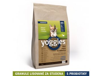 5 kg minigranule hypoalergenni yoggies s kozim masem a br vlockami lisovane za studena s probiotiky