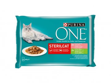 20355 purina one multipack sterilcat minifiletky mix 4x85g