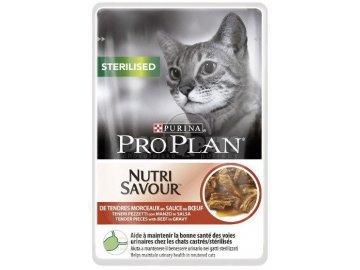 PRO PLAN CAT STERILIZED HOVĚZÍ KAPSIČKA 85G