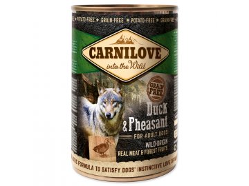 Konzerva CARNILOVE Dog Wild Meat Duck & Pheasant 400 g konzerva pro psa 