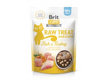 Brit Raw Treat Cat Hair&Skin, Fish&Turkey 40g