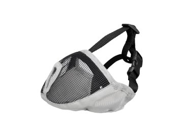Náhubek pro krátkonosá plemena, polyester S , 23 cm, šedý