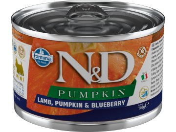 N&D Konzerva DOG PUMPKIN Adult Lamb & Blueberry Mini 140g