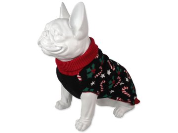 Svetr Dog Fantasy Winter Tale vánoční motiv černý L
