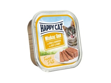 Happy Cat Minkas Duo Paté - Hovězí & Králík 100 g