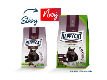 Happy Cat Sterilised Weide-Lamm / Jehnečí (Hmotnost 0,3 kg)