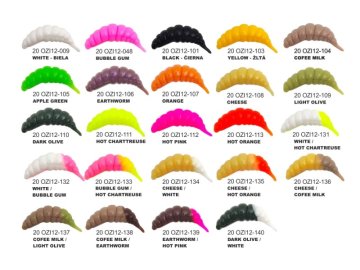 Dipované umělé nástrahy FishUP OZI 30mm-1,2"/10ks (Variant Barva: Cheese/White)