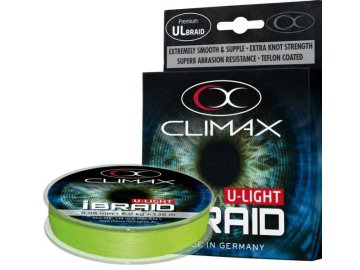 Pletená šňůra Climax iBraid U-Light neon-zelená 135m
