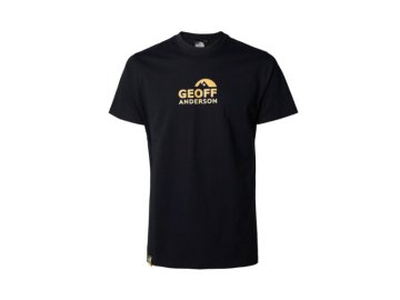 Tričko Geoff Anderson Organic Tee black, orange logo