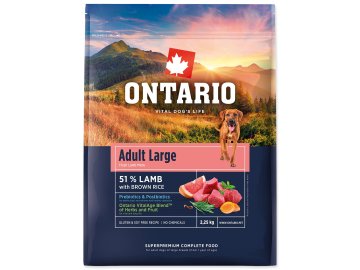 NOVÉ - Krmivo Ontario Adult Large Lamb & Brown Rice 2,25kg