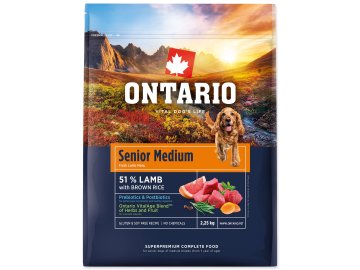 NOVÉ - Krmivo Ontario Senior Medium Lamb & Brown Rice 2,25kg