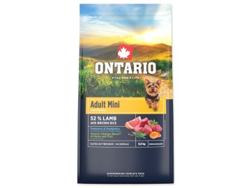 NOVÉ - Krmivo Ontario Adult Mini Lamb & Brown Rice 6,5kg