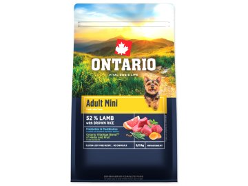 NOVÉ - Krmivo Ontario Adult Mini Lamb & Brown Rice 0,75kg