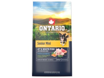 NOVÉ - Krmivo Ontario Senior Mini Fish & Brown Rice 6,5kg