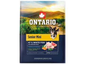 NOVÉ - Krmivo Ontario Senior Mini Fish & Brown Rice 2,25kg