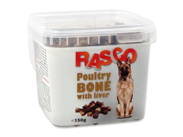 Pochoutka Rasco drůbeží kost s játry 2,5cm 550g