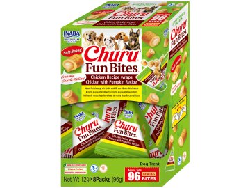 Churu Dog BOX Fun Bites Chicken wraps Chicken & Pumpkin 8x12g
