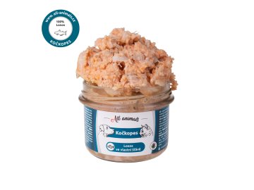 All Animals kočkopes sklo Losos ve vlastní šťávě 200g
