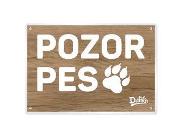 Tabulka výstražná univerzální pozor pes