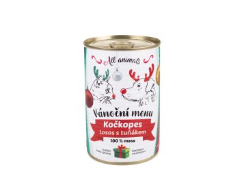 All Animals kočkopes Vánoční menu losos s tuňákem 400g