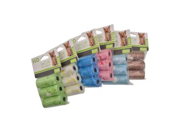 Sáček na trus 3ks různé barvy