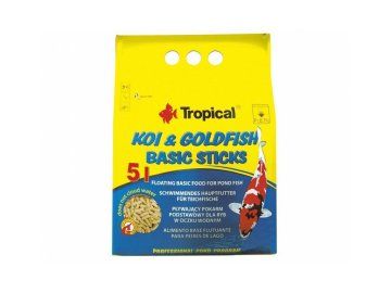 146019 tropical koi goldfish basic sticks 5l sacek objem 5 l