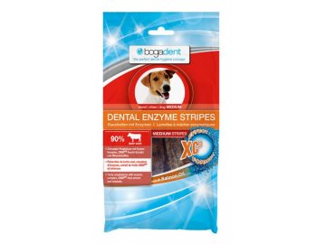 BOGAR bogadent DENTAL ENZYME STRIPES MEDIUM, pes, 100 g  Pásky jako pamlsek a zároveň zubní péče