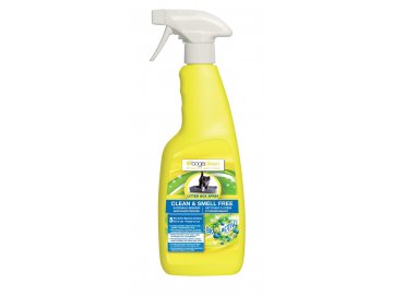 BOGAR bogaclean CLEAN a SMELL FREE LITTER BOX SPRAY, 500 ml  Odstraňuje skvrny a zápach, určeno pro podestýlky, kočičí toalety, škrabadla apod. 