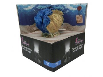 HYDOR H2shOw OceanWonders Blue Clam + LED 10 x 6 x 8 cm dekorace do akvária s LED osvětlením